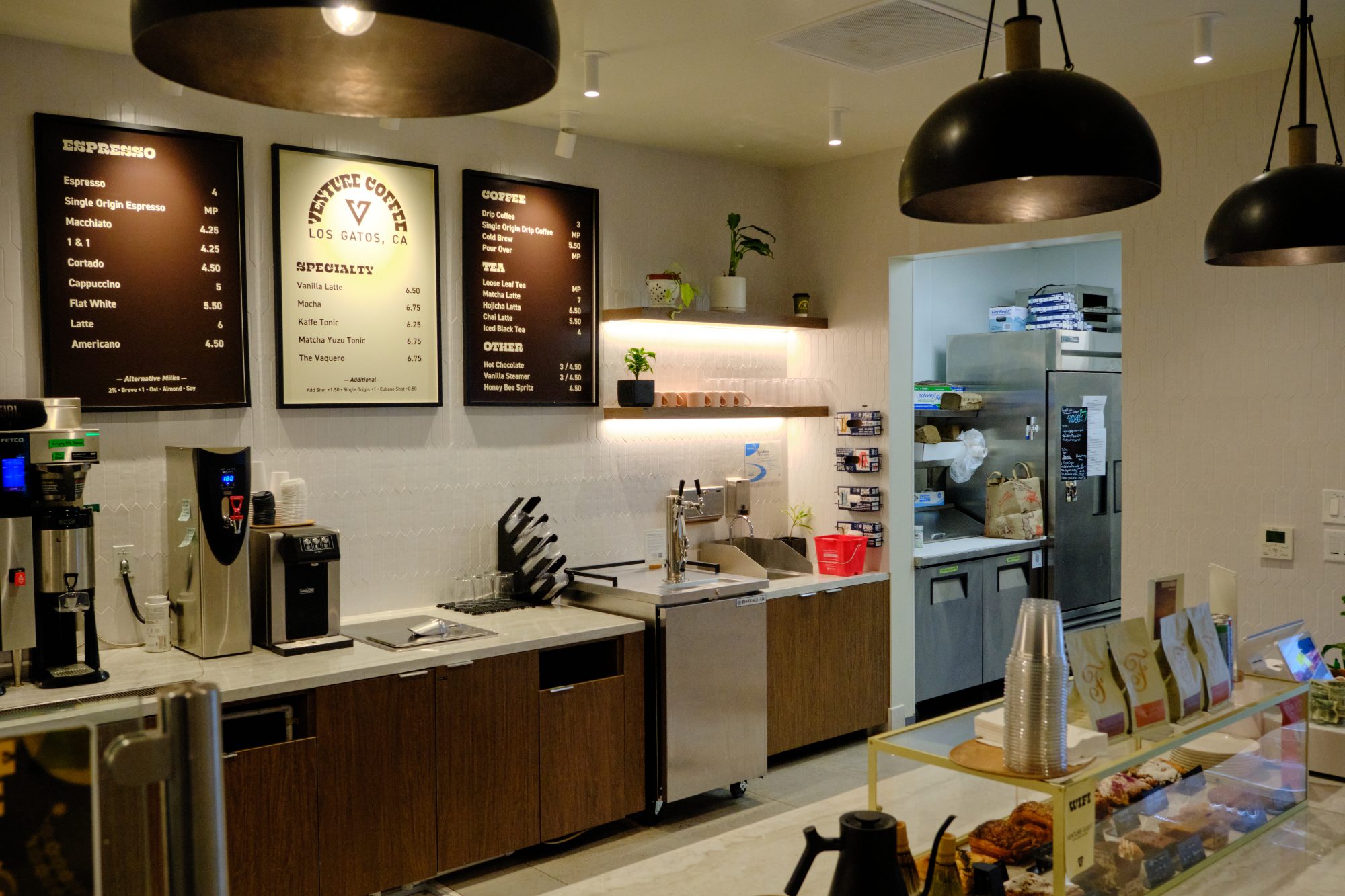 Venture Christian Church Coffee House, espresso bar and menu boards